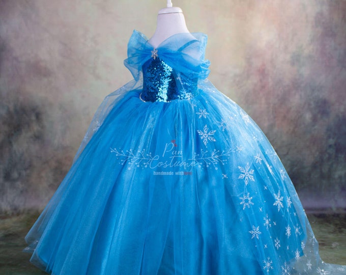 Elsa Dress For Girls, Frozen Elsa Birthday Costume
