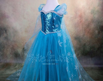 Elsa inspiriert Kleid, Elsa Kostüm für Kleinkinder, Party Kleid,