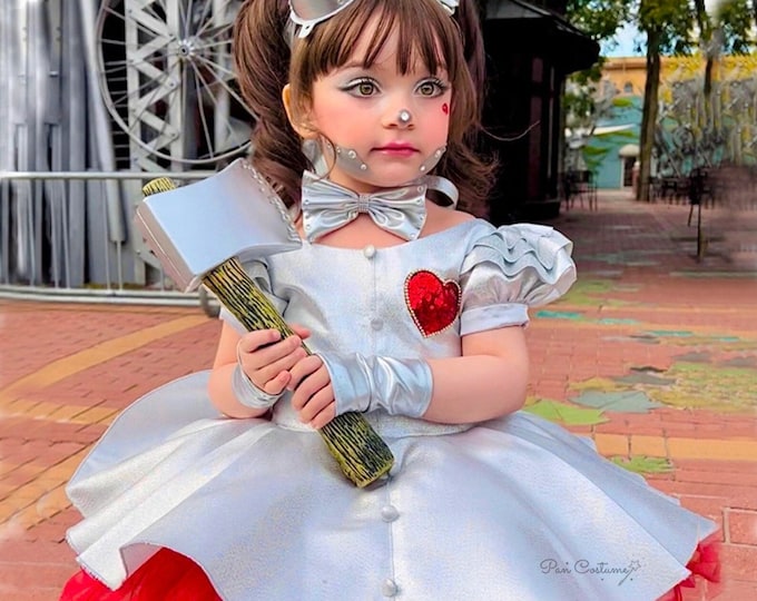 Featured listing image: Tin man The Wizard of Oz Girls Costume, Kids Tin Man Costume, Halloween Costume