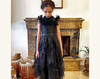 Wednesday Addams Costume, Wednesday Prom Dress