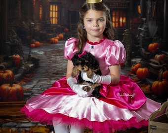 Princess Peach Dress for Toddler, Pink Princess Costume