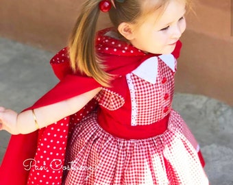 Little Red Riding Hood Dress and Cape for Toddlers