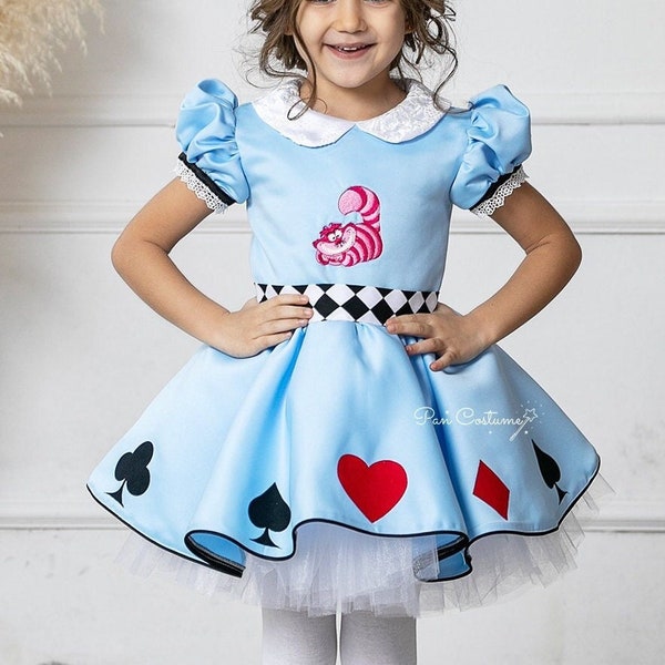 Alice im Wunderland Kleid, Alice Kostüm, Halloween Kostüm, Kleinkind Fotoshooting Kleid