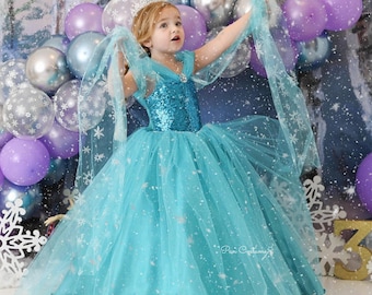 Buy Frozen Elsa Birthday Dress for Toddler, Princess Birthday