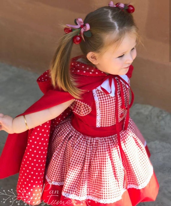 Little Red Riding Hood Dress And Cape For Toddlers Etsy