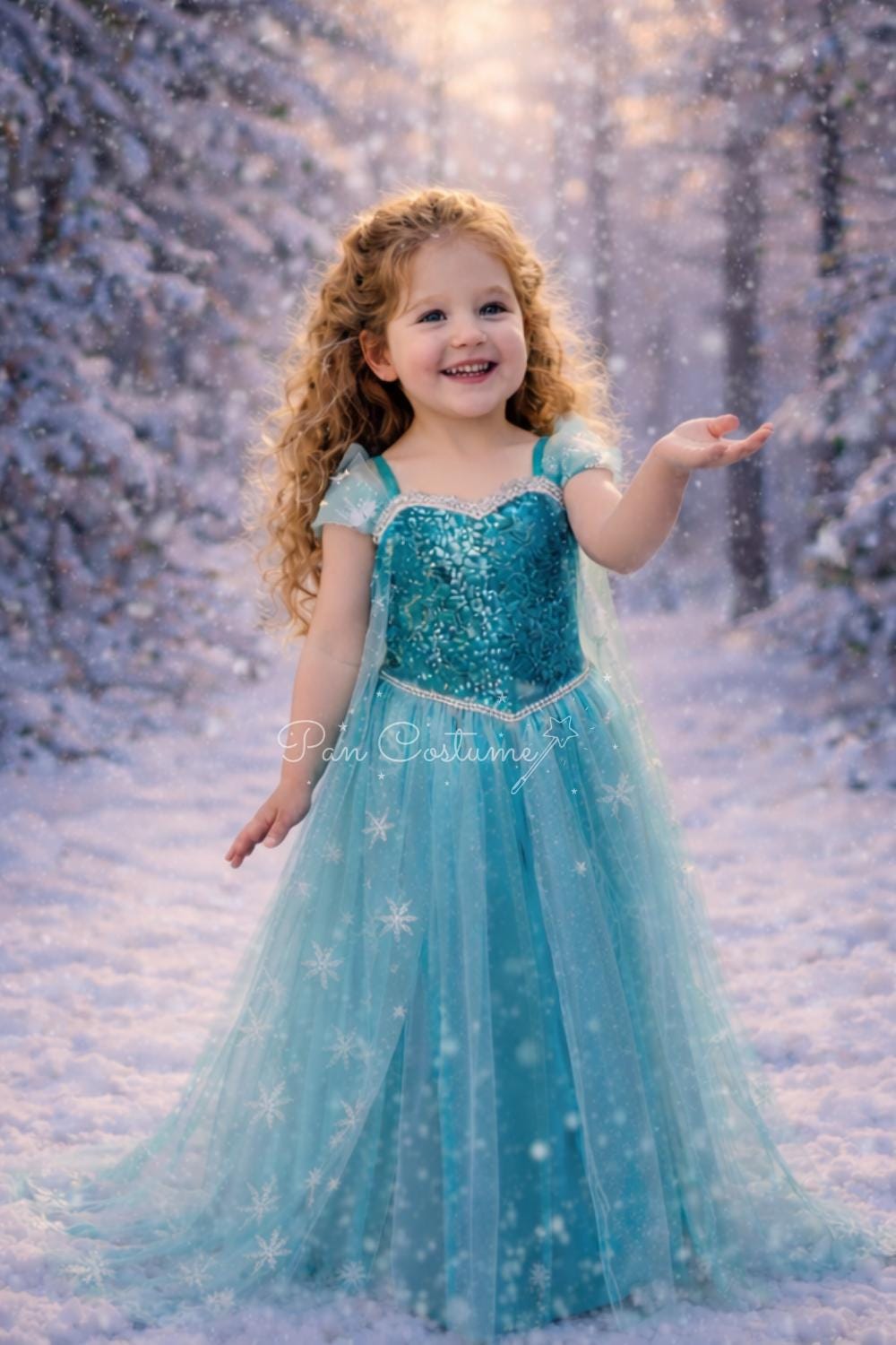 elsa dress toddler Costume for Toddler, Blue Princess Dress, Party Gown Queen elsa Size:17