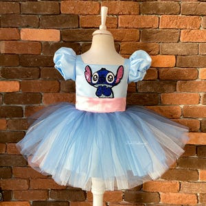 Stitch Dress for Girls, Stitch Birthday Costume