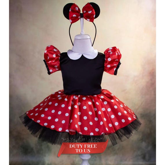 Minnie Mouse Birthday outfit for kids, Halloween Baby Dress