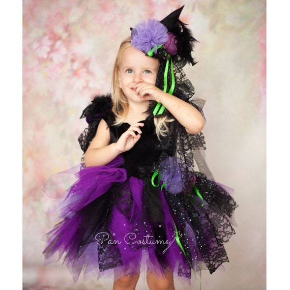 Purple and Black Witch Costume Purple Witch Dress for | Etsy