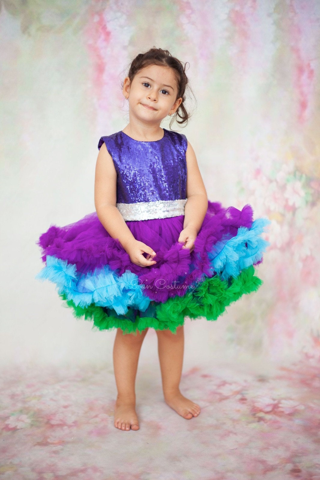 Purple Sparkling Dress for Toddler Plum Fluffy Baby Tutu Etsy