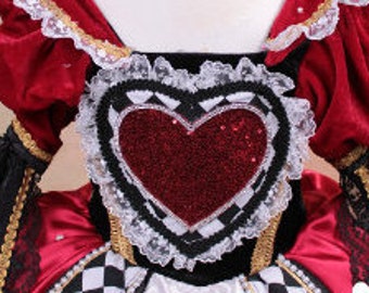 Queen of Hearts Costume, Red Queen Costume, Alice in Wonderland Costume