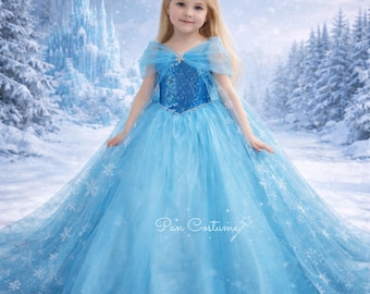 Elsa Dress For Toddler, Frozen Elsa Halloween Costume
