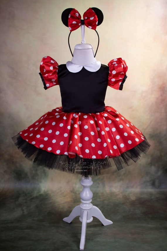 Traje de cumpleaños de Minnie Mouse para niños. Disfraz inspirado