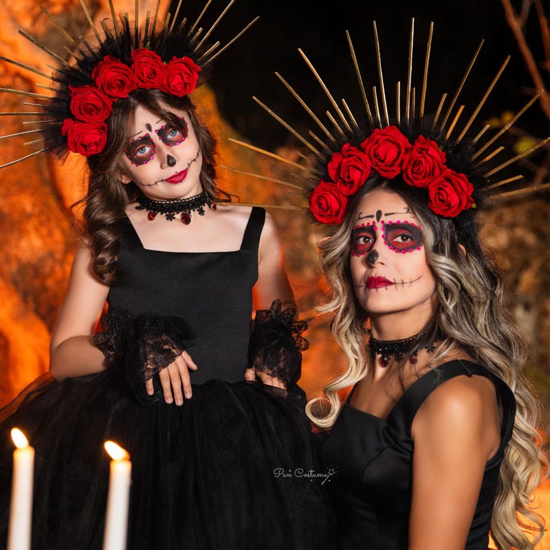 Dia De Los Muertos Cut Out Swing Dress main image 1