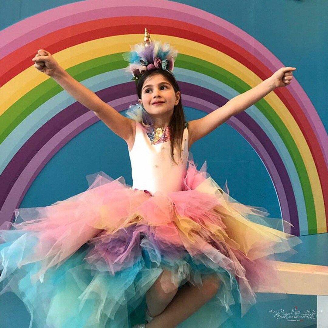 女の子用ユニコーンバースデードレス、バースデーコスチューム - Etsy 日本, image size:1080x1080