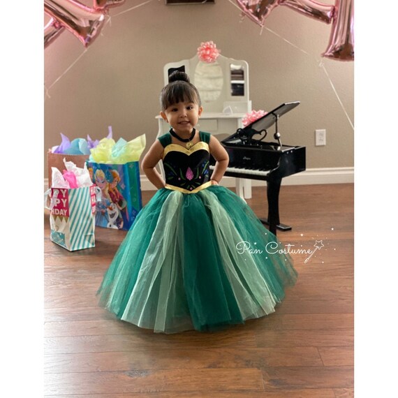 Frozen Princess Anna Vestido para niños pequeños disfraz de - Etsy México