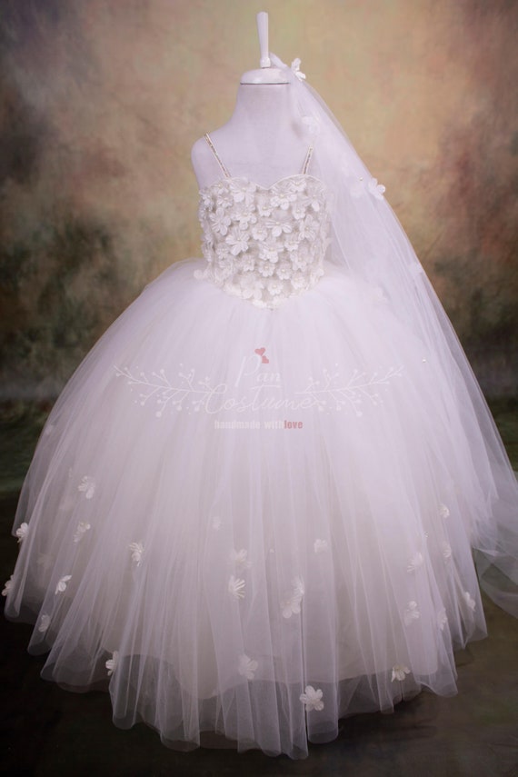 White Daisy First Communion Dress