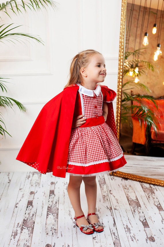 Costume da Cappuccetto Rosso, costume da Cappuccetto Rosso e mantello per  bambino -  Italia