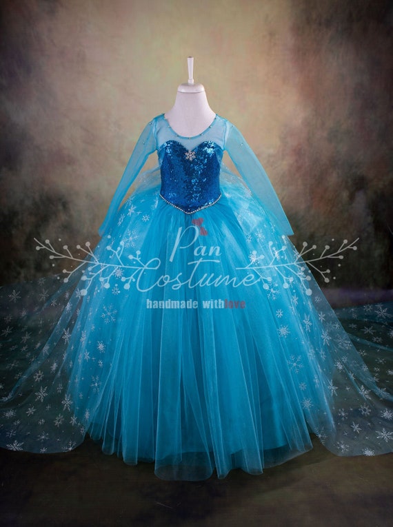 Halloween Costumes | Frozen Inspired Gown & Cape Set | Mia Belle Girls