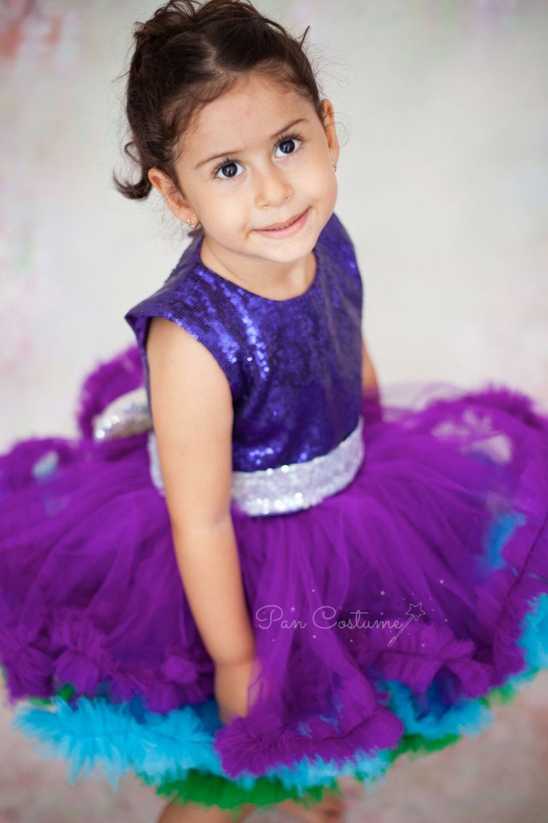 Purple Sparkling Dress for Toddler Plum Fluffy Baby Tutu Etsy