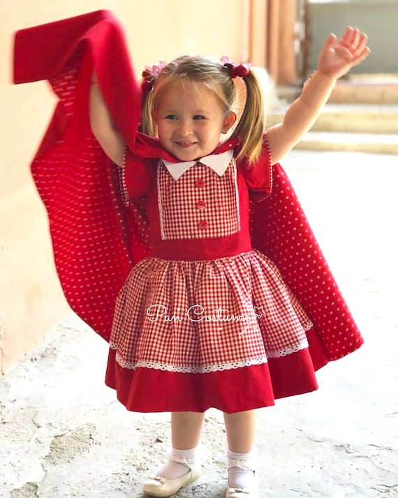 Vestito e mantella da Cappuccetto Rosso per bambini piccoli -  Italia