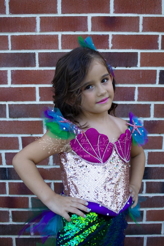 Ariel Little Mermaid Costume, Mermaid Outfit - Etsy