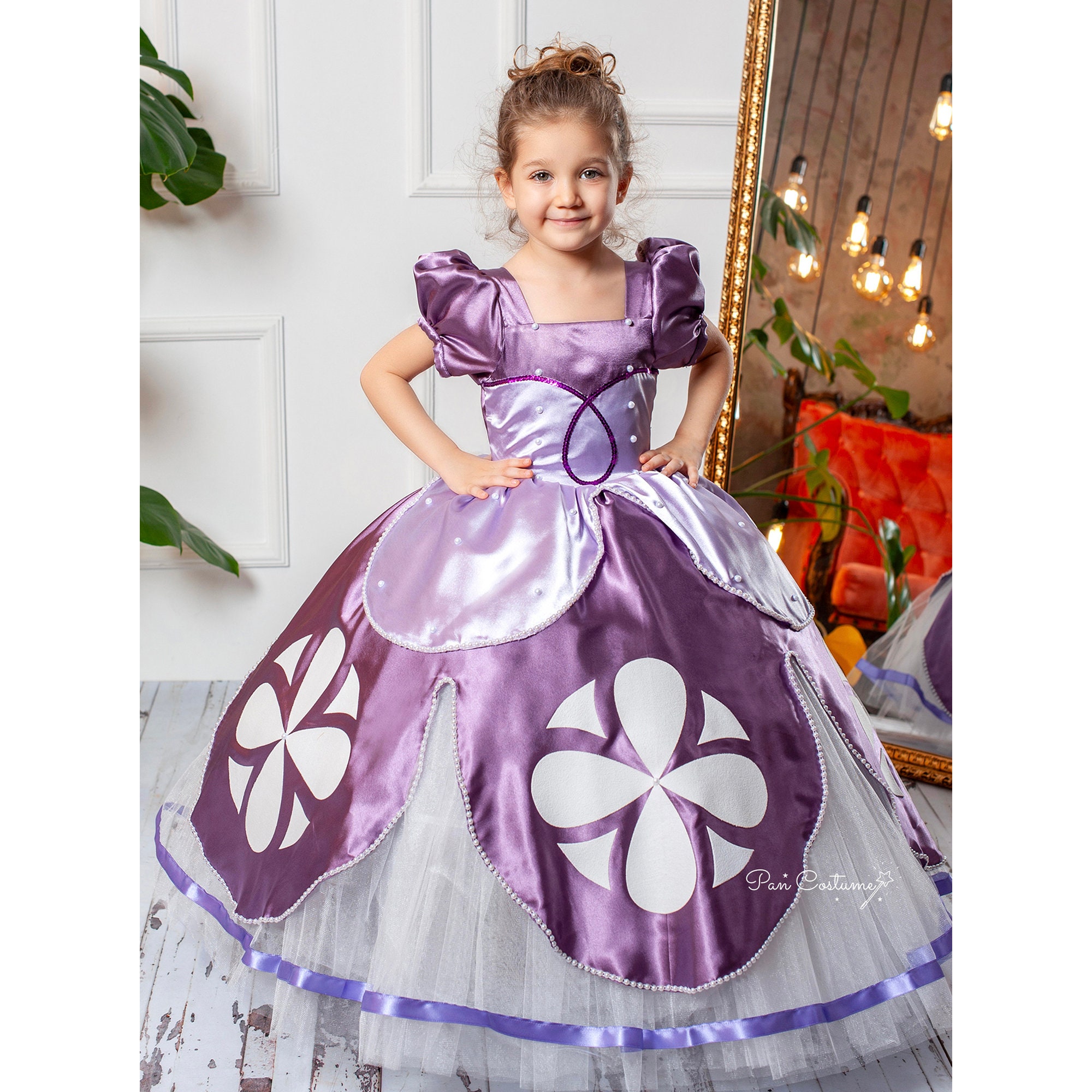 Disney Inspired Princess Sofia Costume, Ball Gown, Lavender Princess Dress  