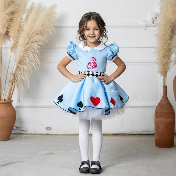 Abito Alice, Abito bambina, Abito compleanno Alice Wonderland -  Italia