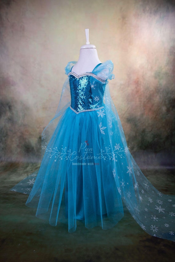 Elsa Frozen 2 Dresselsa Blue Frozen Costumebirthday Girl , princesa frozen  - thirstymag.com