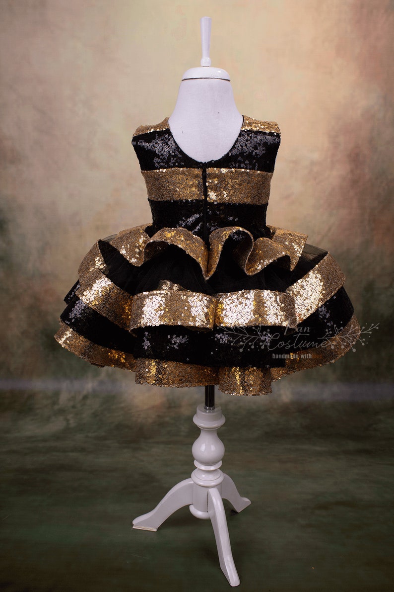 Queen Bee Girl Dress Doll Costume Queen Bee Birthday Costume For Toddlers