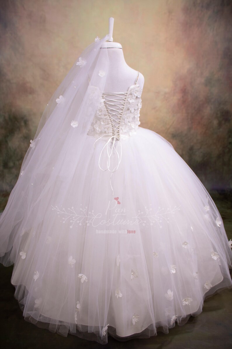 White Daisy First Communion Dress