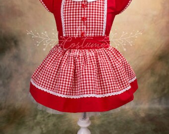 Little Red Riding Hood Outfit and Cape, Christmas Toddler Gift - Etsy