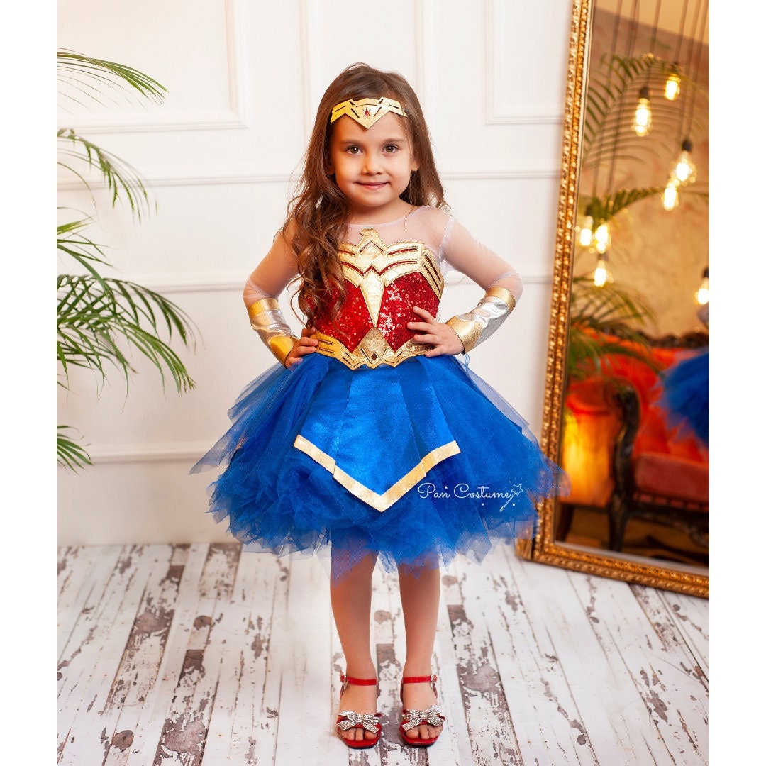 Wonder Girl Costume Super Woman Costume for Girls Halloween 