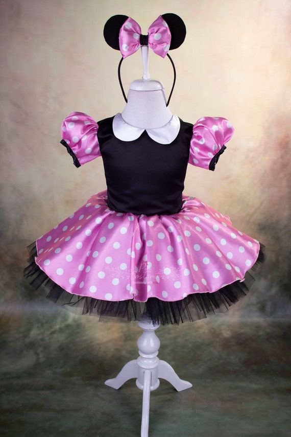 Minnie Mouse dress- Minnie Mouse tutu dress-Minnie Mouse costume-Minni –  Pink Toes & Hair Bows