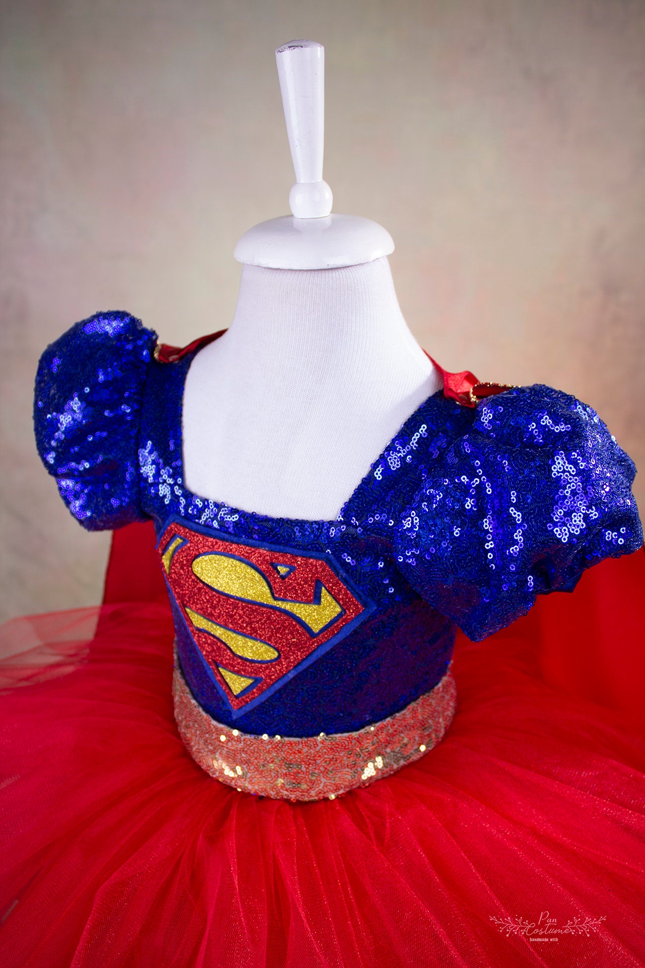 Super Girl Superhero Tutu Dress Costume de Super-héros fait à la