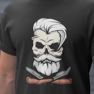 Barber Skull Shirt, Barber Shirt, Barber Shirt, Barber Shop, Barber Shirts, Barbershop, Barber Gifts, V-Neck, Tank Top, Sweatshirt, Hoodie