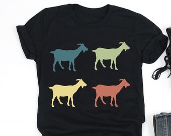 Goat Shirt, Goat Gifts, Retro Goat T Shirt, Goat Animal Lover Gift, V-Neck, Tank Top, Sweatshirt, Hoodie