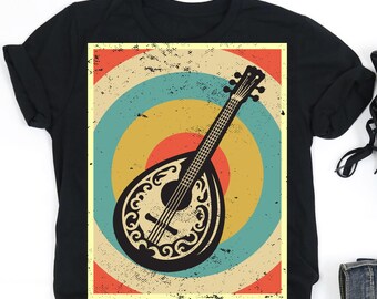 Bouzouki Retro Shirt, Bouzouki Shirt, Bouzouki Player Shirt, Bouzouki Musician Gift, V-Neck, Tank Top, Sweatshirt, Hoodie
