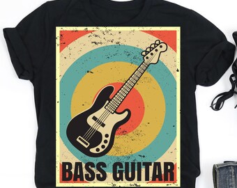 Bass Guitar Retro Icon Shirt, Bass Guitar Player Shirt, Bass Guitarist Shirt, Bass Guitar Musician Gift, V-Neck, Tank Top, Sweatshirt,Hoodie