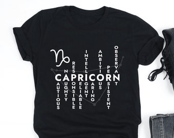 Capricorn Shirt, Capricorn Gift, Capricorn Zodiac Shirt, Capricorn Traits Shirt, Capricorn Zodiac Gift, V-Neck, Tank Top, Sweatshirt, Hoodie