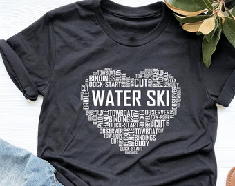 graceful shop Water ski icon T-Shirt graceful shop Water ski icon T-Shirt