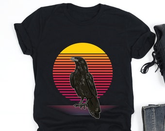 Crow Vapor Shirt, Crow Lover Gift, V-Neck, Tank Top, Sweatshirt, Hoodie