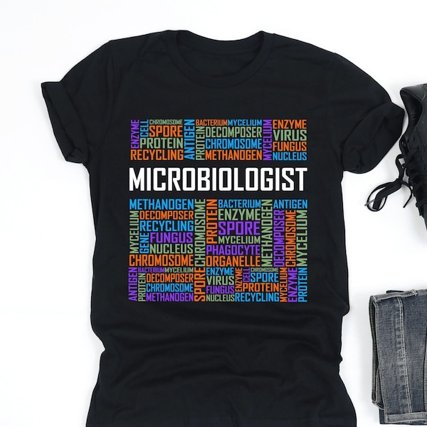 Microbiologist Words Shirt, Microbiologist Shirt, Microbiology Gift, Microbiologist Gift, V-Neck, Tank Top, Sweatshirt, Hoodie