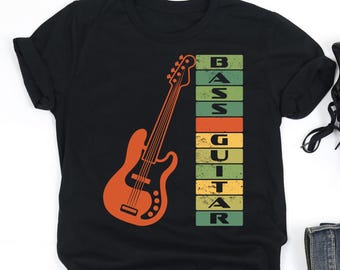 Bass Guitar Retro Icon Shirt, Bass Guitar Player Shirt, Bass Guitarist Shirt, Bass Guitar Musician Gift, V-Neck, Tank Top, Sweatshirt,Hoodie
