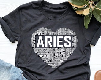 Aries Heart Shirt, Aries Shirt, Aries Zodiac Star, Aries Astrology Sign, Aries Horoscope, Aries Gift, V-Neck, Tank Top, Sweatshirt, Hoodie