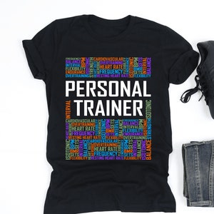 Personal Trainer Words Shirt, Personal Trainer Shirt, Fitness Trainer Coach, Personal Trainer Gifts, V-Neck, Tank Top, Sweatshirt, Hoodie