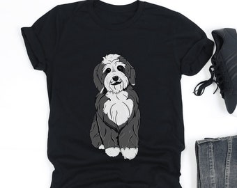 Bernedoodle Dog Shirt, Bernedoodle Lover Shirt, Dog Lover Gift, Dog Owner Gift, V-Neck, Tank Top, Sweatshirt, Hoodie