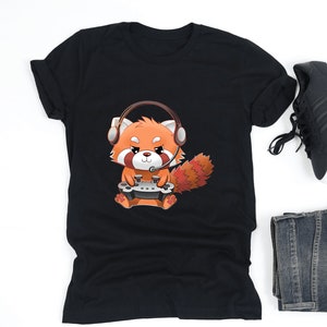 Red Panda Gamer Shirt, Red Panda Shirt, Red Panda Gift, Video Gamer Shirt, Gamer Shirt, Gamer Gifts, V-Neck, Tank Top, Sweatshirt, Hoodie