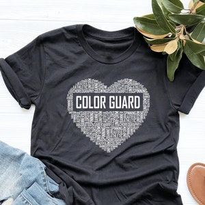 Color Guard Heart T Shirt, Color Guard Shirt, Colorguard Tshirt, Dancing Flag Band, Gift, V-Neck, Tank Top, Sweatshirt, Hoodie