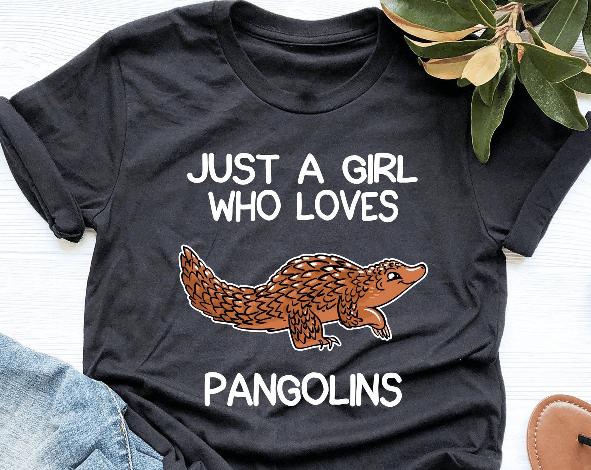 Discover Just A Girl Who Loves Pangolins Shirt, Pangolins Shirt, Pangolin Lover Gift, Womens Shirt